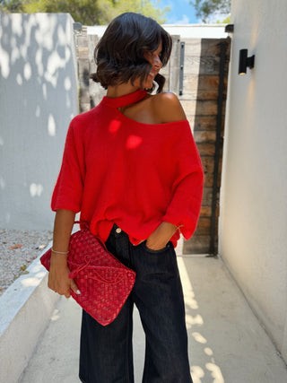 Pull OPEN rouge