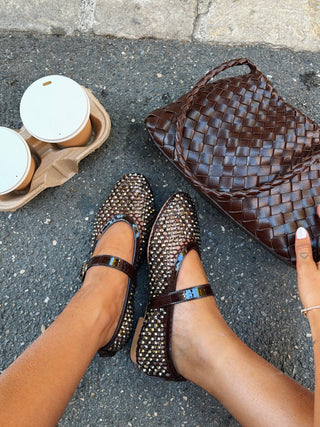 Ballerines STRASS chocolat