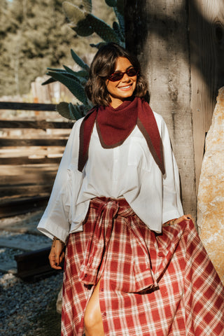 Jupe ALISON carreaux bordeaux