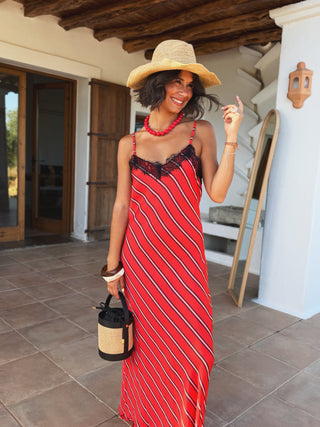 Robe HAMPTONS rayée rouge