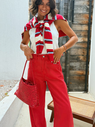Pull POLO rouge