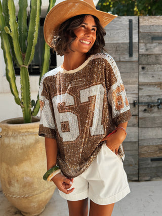 Tee-shirt PAILLETTES bronze