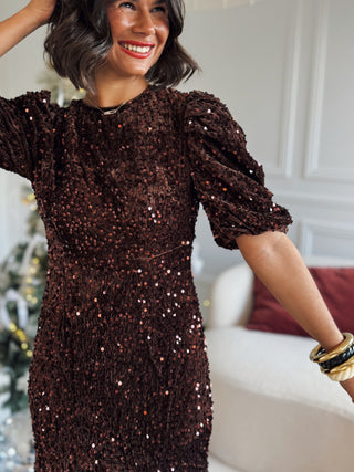 Robe SHINY chocolat