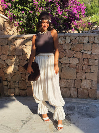 Pantalon FORMENTERA ballon ecru (Pré-commande)
