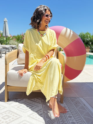 Robe en ÉPONGE jaune
