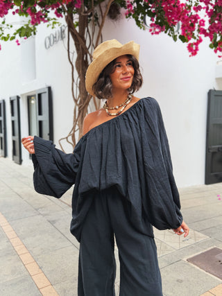 Top MAREA bardot noir