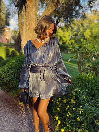 Robe VICTOIRE marine/gris