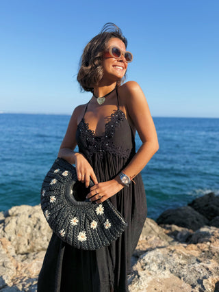 Panier MARGUERITES noir