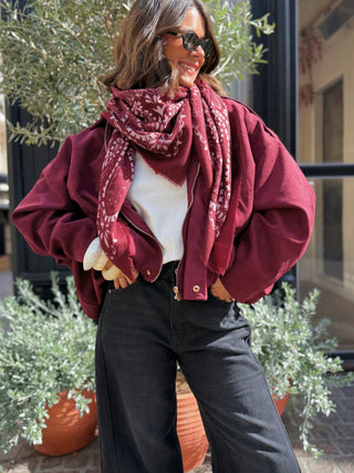 Écharpe BANDANA bordeaux