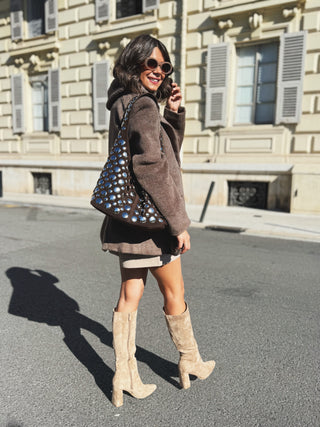Blazer avec de la LAINE taupe