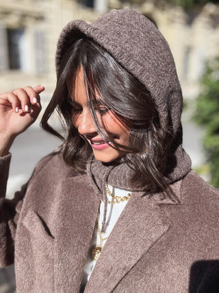 Blazer avec de la LAINE taupe