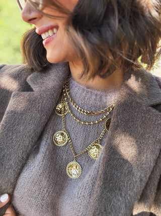 Collier MÉDAILLES 3 rangs
