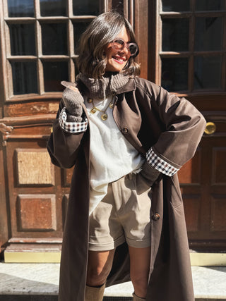 Trench CHARLOTTE long chocolat