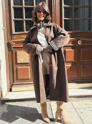 Trench CHARLOTTE long chocolat