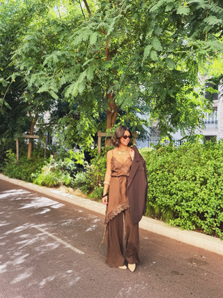 Robe en DENTELLE chocolat