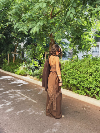 Robe en DENTELLE chocolat