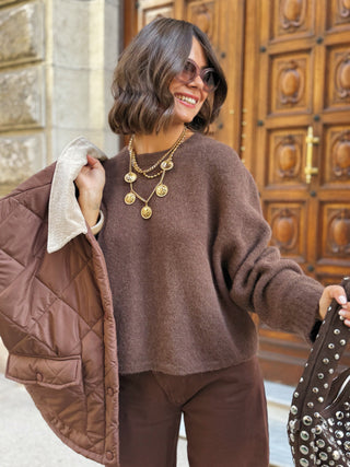 Pull BABY ALPAGA chocolat