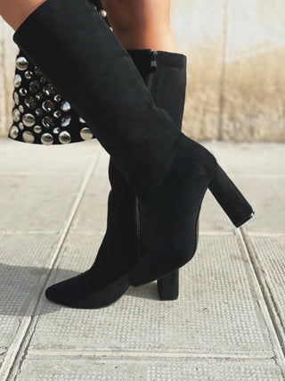 Bottes façon daim LYVIA noir