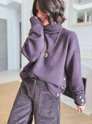 Pantalon barrel VELOURS marron