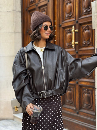 Veste bombers oversize HOLY marron