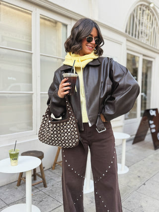 Veste bombers oversize HOLY marron