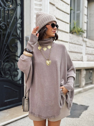 Ensemble BONNET - ÉCHARPE taupe (Pré-commande)