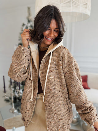 Bombers en TWEED à paillettes