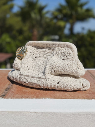 Pochette CROCHET écru