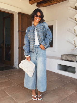 Veste en jean OFFICIER manches longues denim