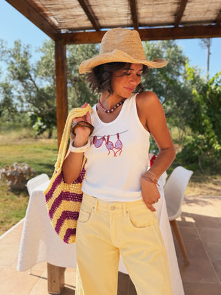 Sac en CROCHET jaune&prune (Pré-Commande)