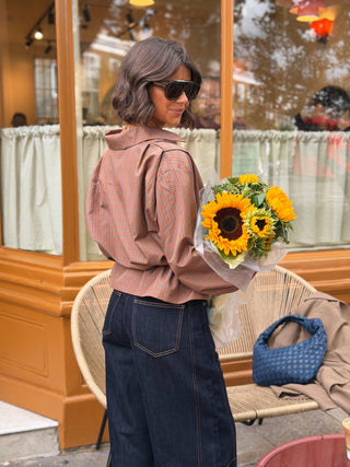 Jean large BARREL denim brut