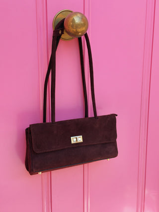 Sac en cuir bordeaux
