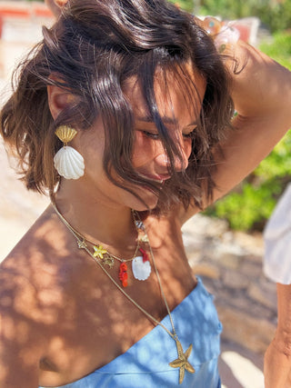 Boucles d'oreilles COQUILLAGE écru