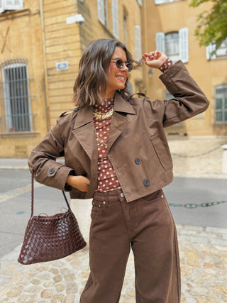 Trench COURT chocolat