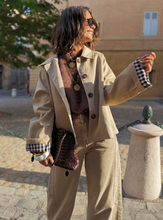 Trench CHARLOTTE avec ses carreaux
