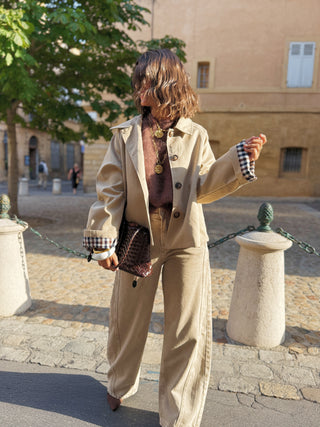 Trench CHARLOTTE avec ses carreaux