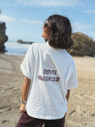 Tee-shirt court RIVE GAUCHE blanc