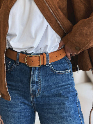 Ceinture en cuir LIVY camel
