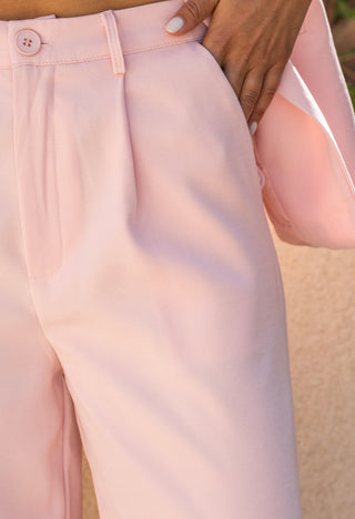 Pantalon EMMA à pinces rose