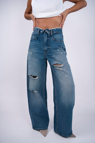 Jean DESTROY denim foncé