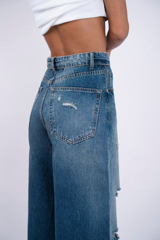 Jean DESTROY denim foncé