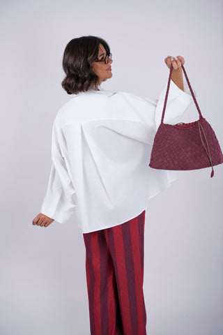 Sac ADÈLE bordeaux façon daim