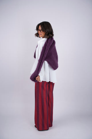 Pantalon RAYÉ bordeaux&prune