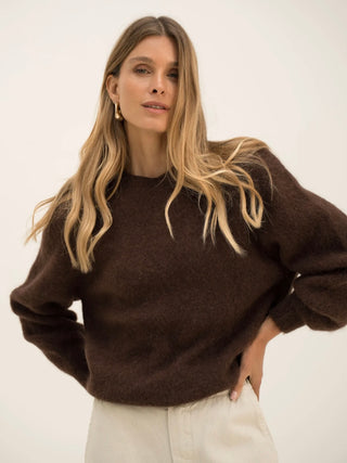 Pull LOVELY chocolat
