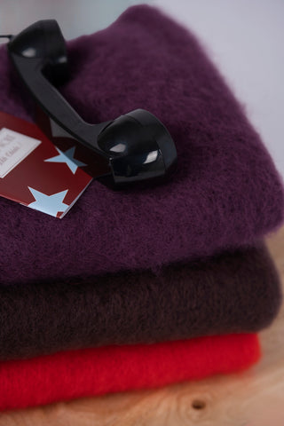 Pull manches 3/4 ZOÉ prune