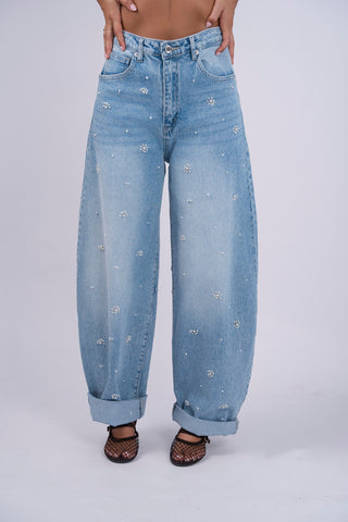 Jean PERLES denim clair