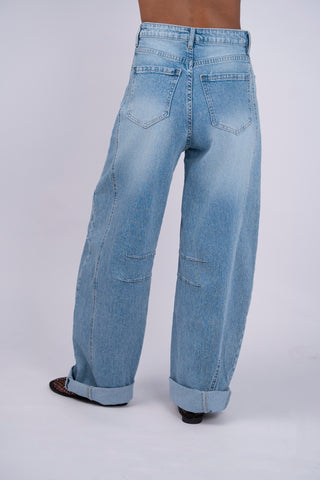 Jean PERLES denim clair