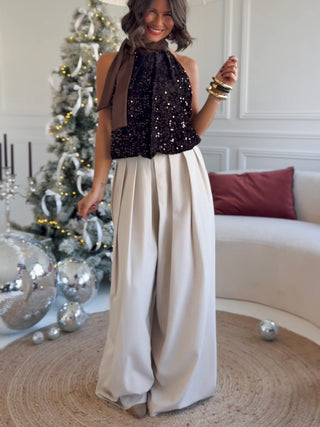 Pantalon PALAZZO écru