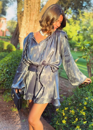 Robe VICTOIRE marine/gris