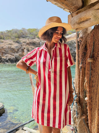Robe RIVA rayée rouge